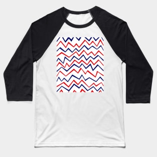 Zig Zag White Baseball T-Shirt